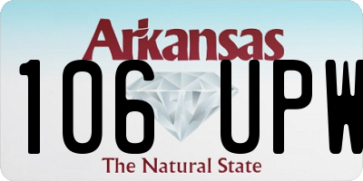 AR license plate 106UPW