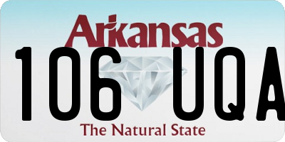 AR license plate 106UQA
