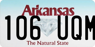 AR license plate 106UQM