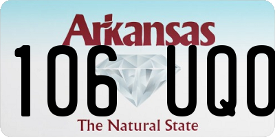 AR license plate 106UQO