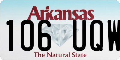 AR license plate 106UQW