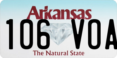 AR license plate 106VOA