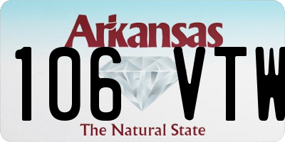 AR license plate 106VTW
