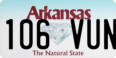 AR license plate 106VUN