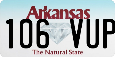 AR license plate 106VUP