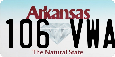 AR license plate 106VWA