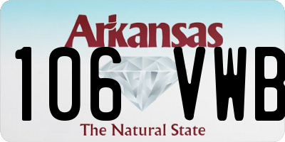 AR license plate 106VWB