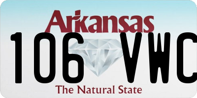AR license plate 106VWC