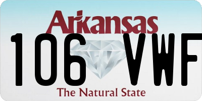 AR license plate 106VWF