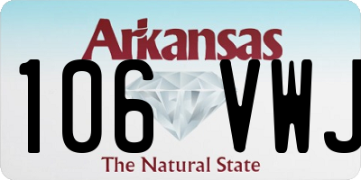 AR license plate 106VWJ