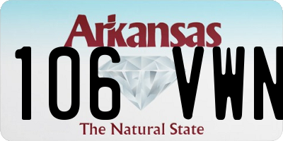 AR license plate 106VWN