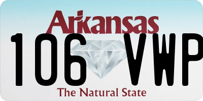 AR license plate 106VWP