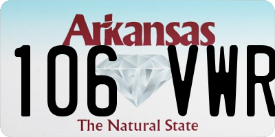 AR license plate 106VWR