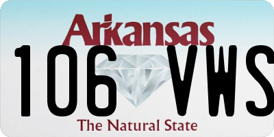 AR license plate 106VWS