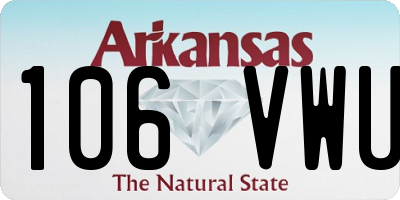 AR license plate 106VWU