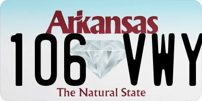 AR license plate 106VWY