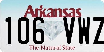 AR license plate 106VWZ