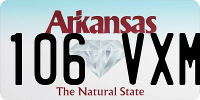 AR license plate 106VXM