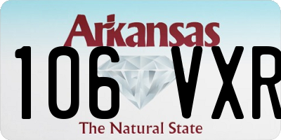AR license plate 106VXR