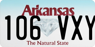 AR license plate 106VXY