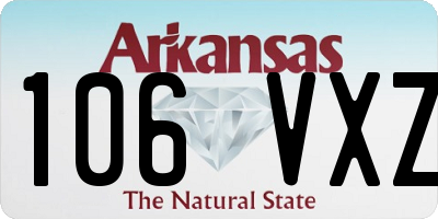 AR license plate 106VXZ