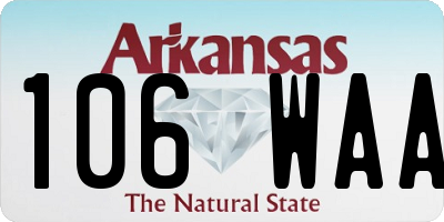 AR license plate 106WAA