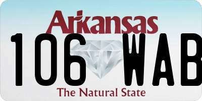 AR license plate 106WAB