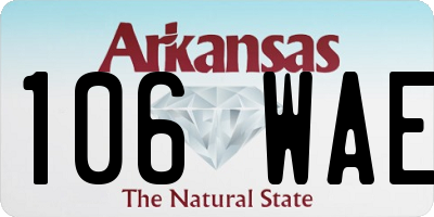 AR license plate 106WAE