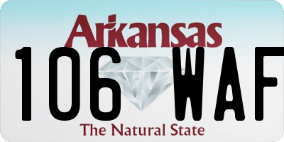 AR license plate 106WAF