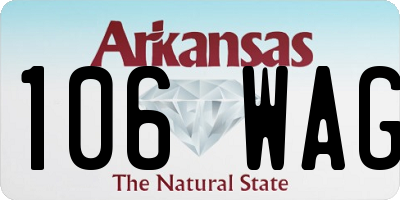 AR license plate 106WAG