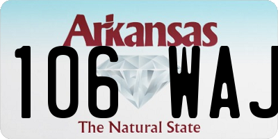 AR license plate 106WAJ