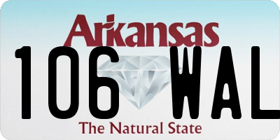 AR license plate 106WAL