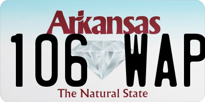 AR license plate 106WAP