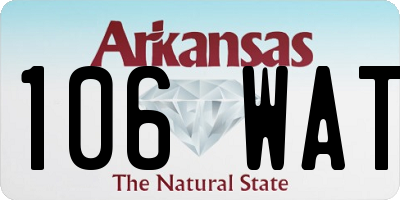 AR license plate 106WAT