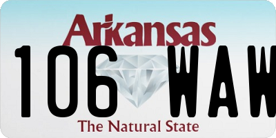 AR license plate 106WAW