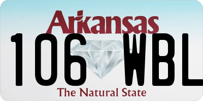 AR license plate 106WBL