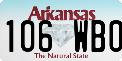 AR license plate 106WBO