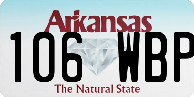 AR license plate 106WBP