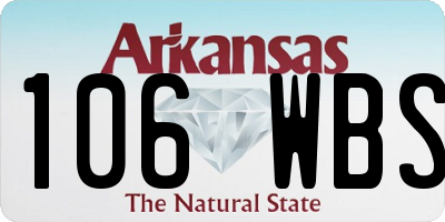 AR license plate 106WBS