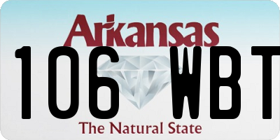 AR license plate 106WBT