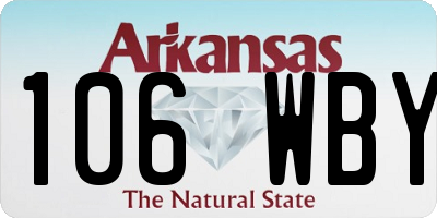 AR license plate 106WBY