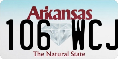 AR license plate 106WCJ