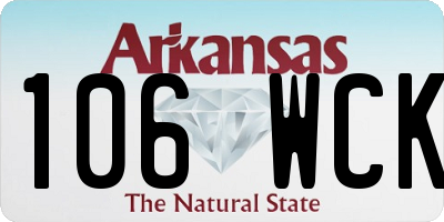 AR license plate 106WCK