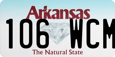 AR license plate 106WCM