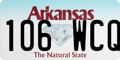 AR license plate 106WCQ