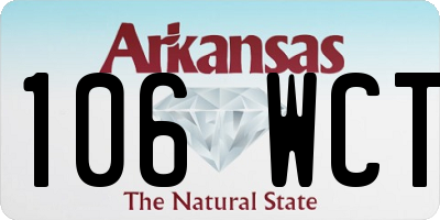 AR license plate 106WCT