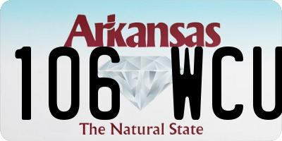AR license plate 106WCU