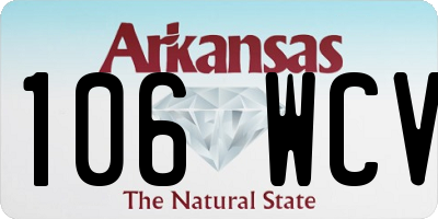 AR license plate 106WCV