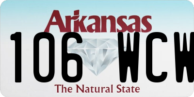 AR license plate 106WCW