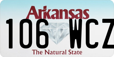 AR license plate 106WCZ